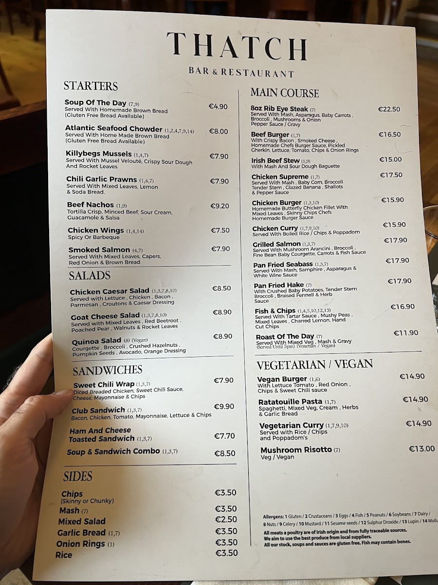 Menu Thatch Bar & Restaurant-10