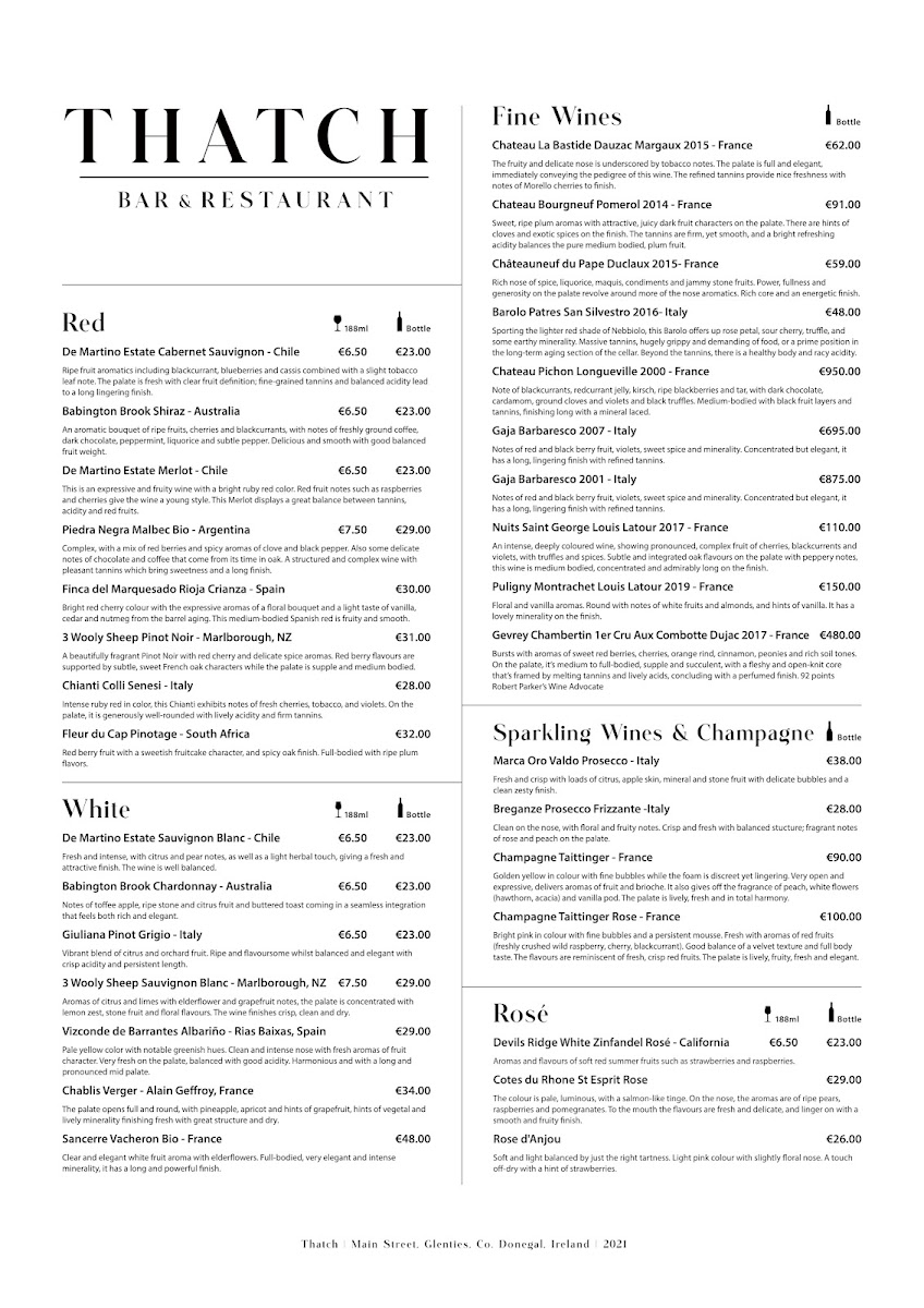 Menu Thatch Bar & Restaurant-9
